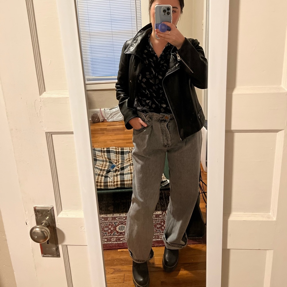 Raey dad fold jeans gray